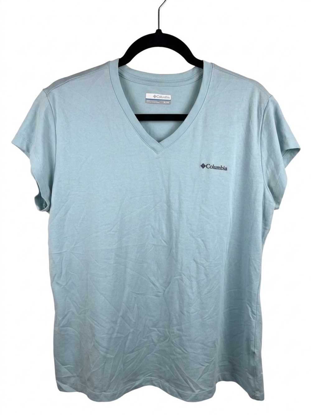 Columbia Women's Pale Blue V‑Neck Short Sleeve Tee